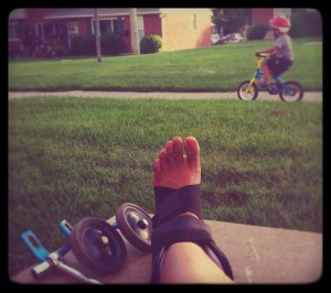 gets splint loses training wheels